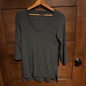Liverpool Charcoal V-Neck Blouse